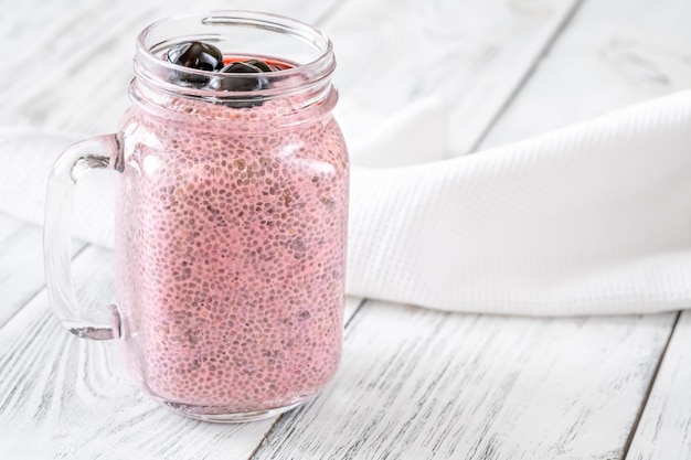 Cherry chia pudding