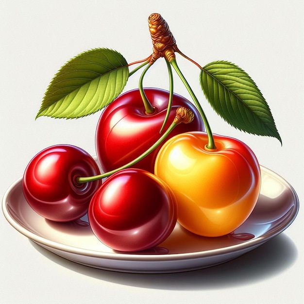 cherry fruit beautiful photo Ai generated