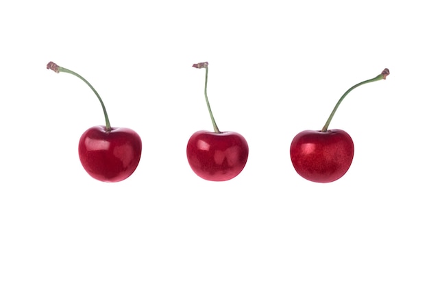 Cherry isolated. Cherry on white background.