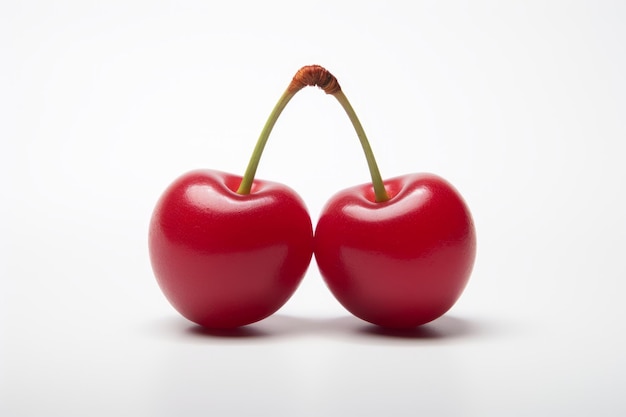 A cherry isolated on a white background