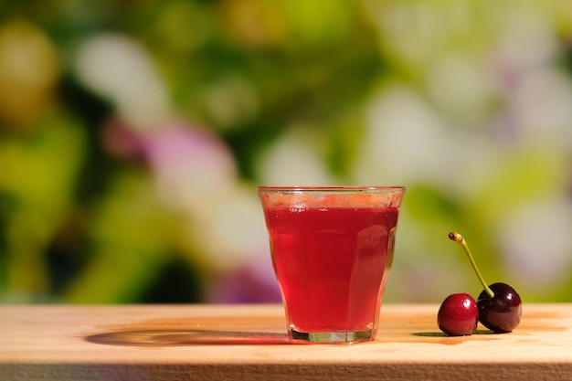 Cherry liqueur Berry alcoholic drink outdoors