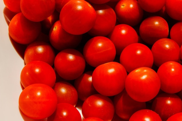 Cherry tomatoes Cherry tomatoes closeup Hard light Bright light and shadow