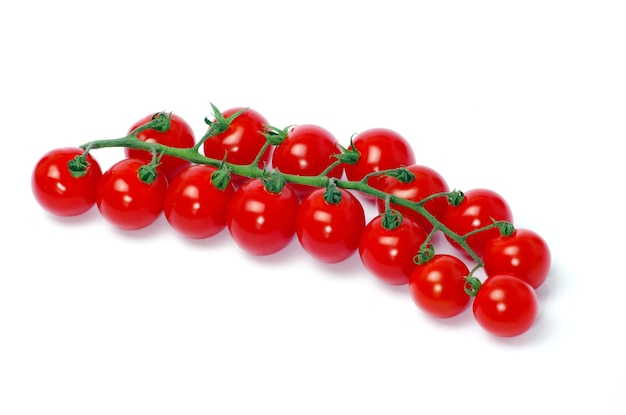 Cherry tomatoes isolated on white