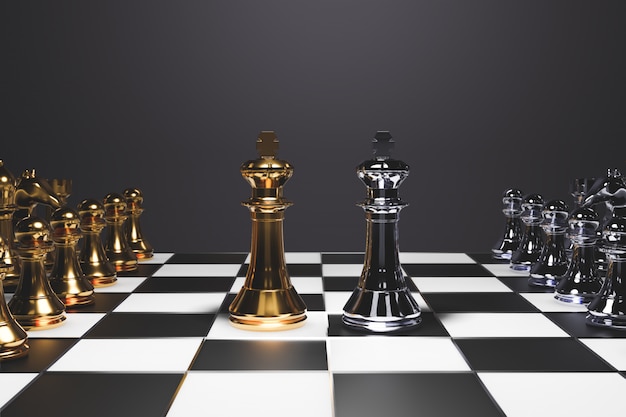 Chess board game for ideas and competition and strategy