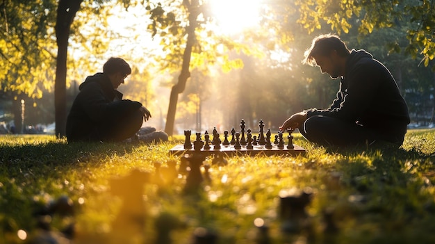 Chess Game in the Park