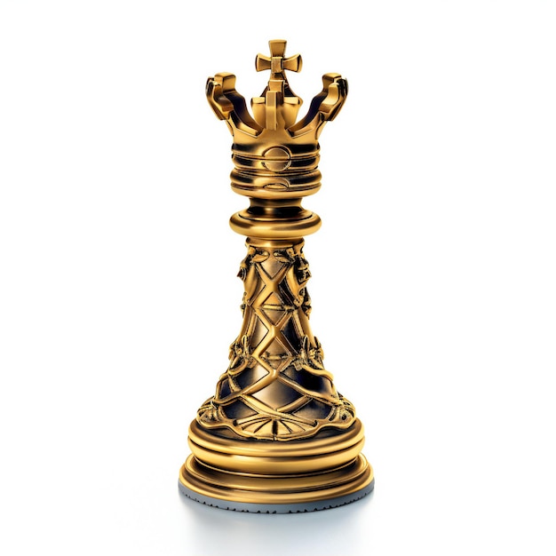 Chess king isolated on white background