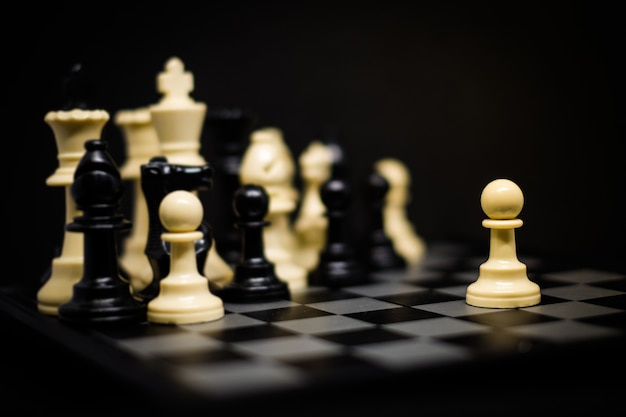 Chess (Pawn) for leader background or texture - Business & Strategy Concept.