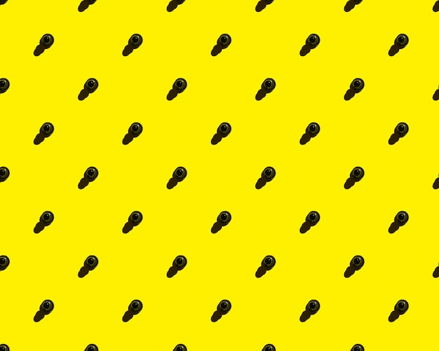 Chess piece pattern on yellow background