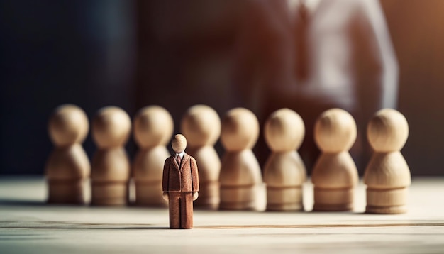 Photo chess pieces aligned in strategic business moves generated by ai