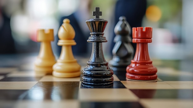 Chess Pieces on a Board