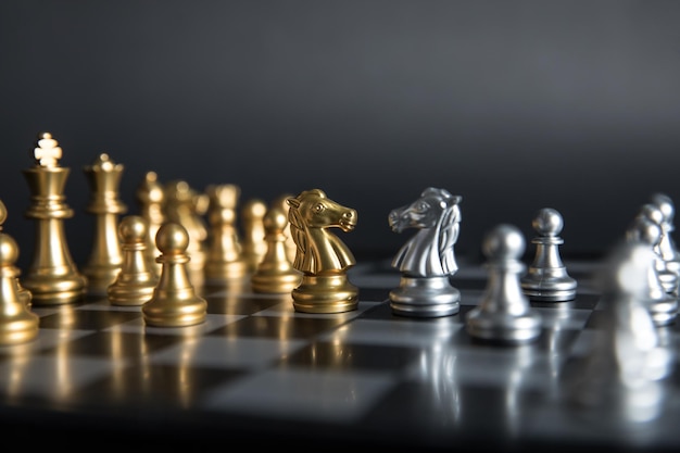 Chess pieces on the board