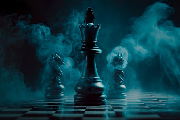 Chess with smoke business idea concepts Generative AI