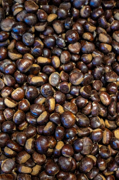 Chestnut Pile of chestnuts taken as a background