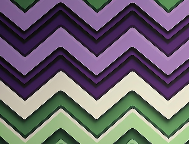 Photo a chevron pattern that is green and purple.