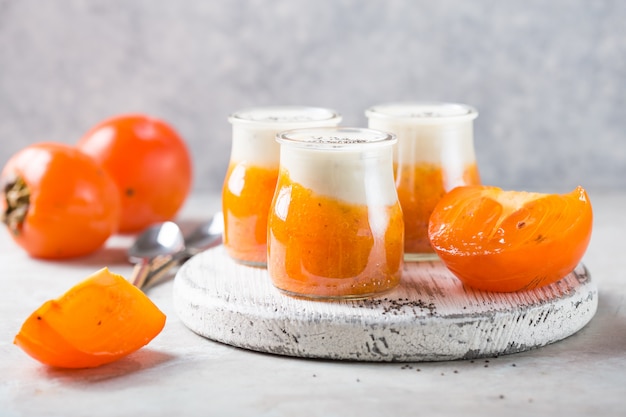 Chia pudding with persimmon