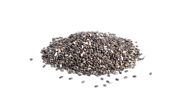 Chia seeds isolated.