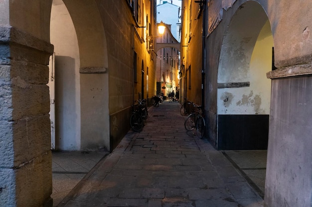 CHIAVARI, ITALY - DECEMBER 23, 2018 - Historical medieval town is full of people for christmas