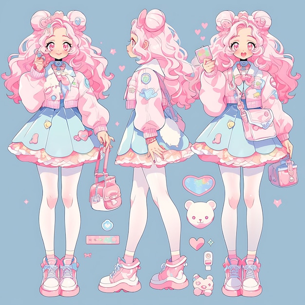 Chibi Art Kawaii Anime Cute Characters and Colorful Illustrations for Digital Creations