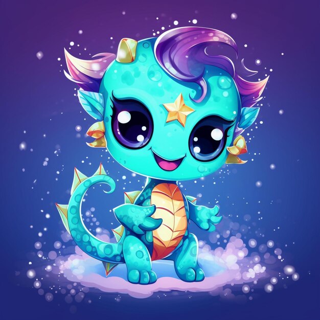 Chibi cute sea dragon