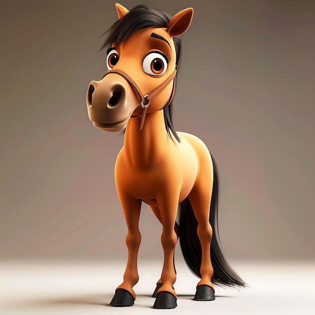 Chibi horse cartoon Illustration Cute horse animal cartoon design