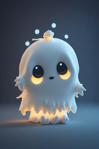 Chibi Spectre Adorably Realistic 3D Vector Art in a Cute and Quirky Fantasy World