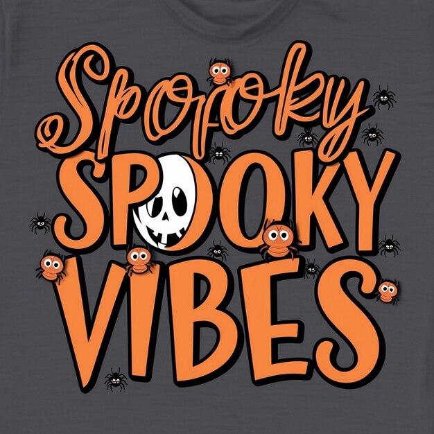 Photo chic and creepy spooky vibes tshirt design