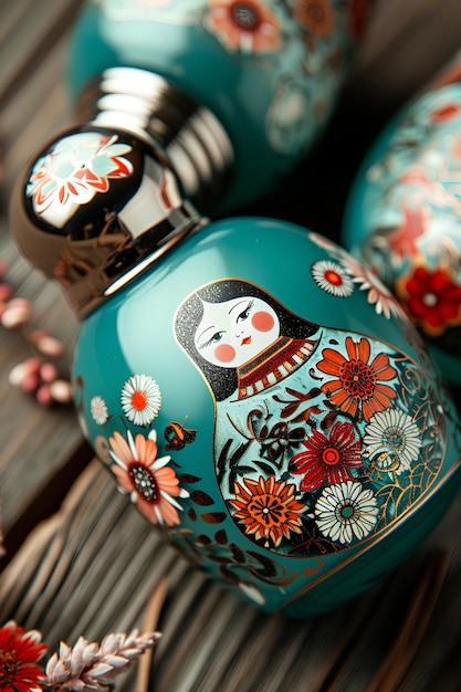 Chic Heritage Russian Motif Perfume Bottle with Folk Patterns