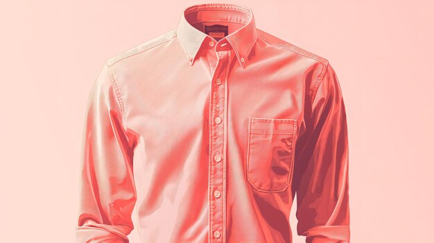 Photo chic light coral buttonup shirt with elegant collar for a stylish everyday look