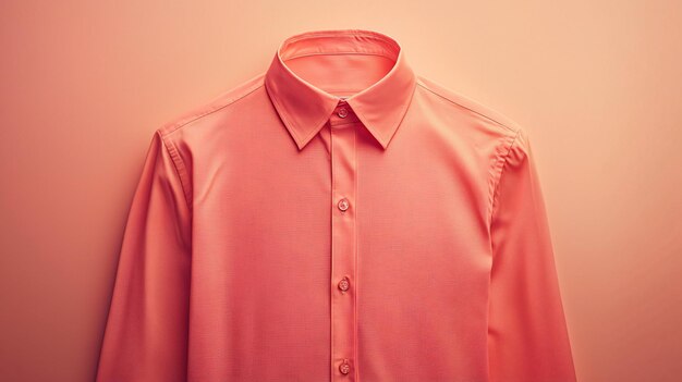 Photo chic light coral buttonup shirt with a polished look for business and casual wear