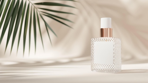 Chic perfume soft box featuring minimalist Arabic design intricate patterns and soft color palette