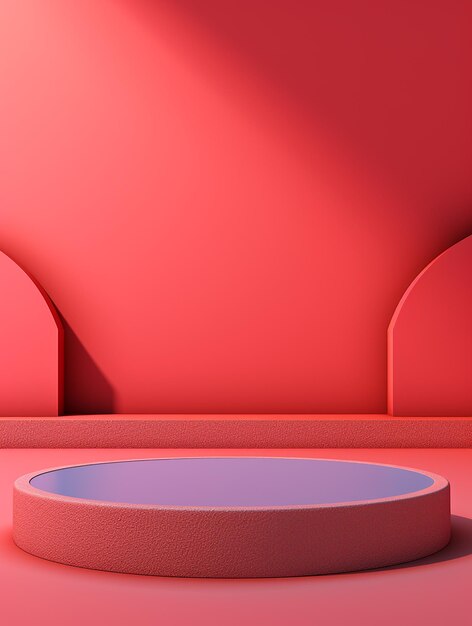 Chic Showcase Pink Creative MockUp Scene with background ai generated