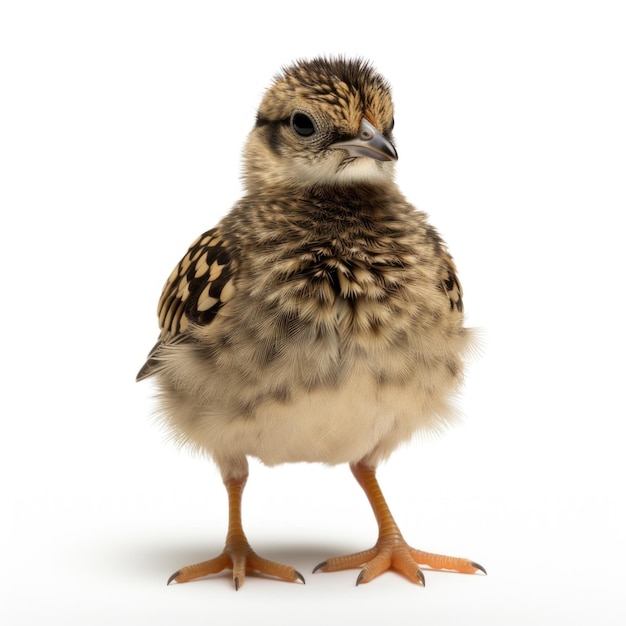 Chick Young quail isolated Generative AI