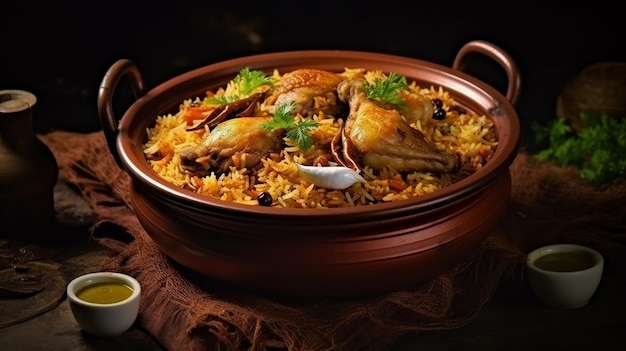 Chicken Biryani in Earthen Pot Graphic