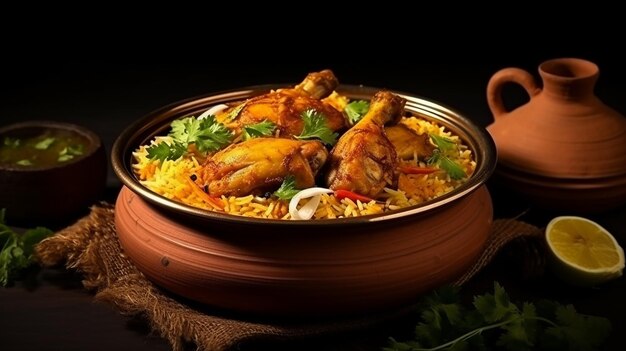 Chicken Biryani in Earthen Pot Graphic