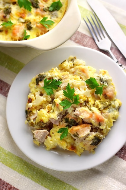 Chicken breast and cauliflower casserole 