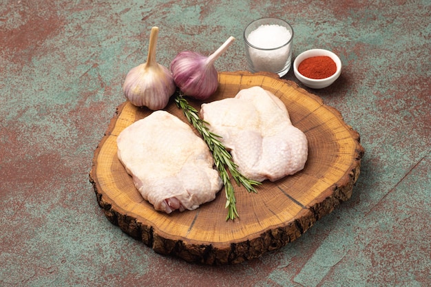 Chicken breast raw chicken breast on a textured background