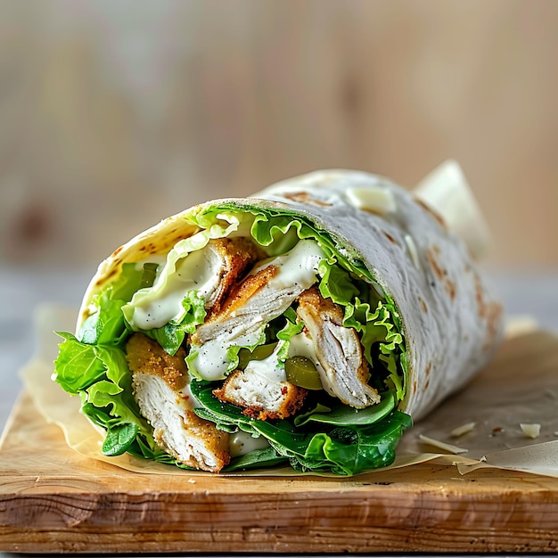 Photo chicken caesar wrap