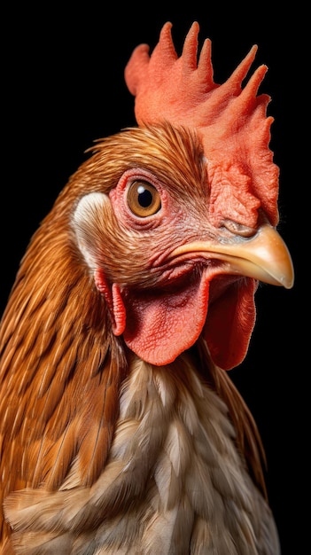 chicken close up ai generative