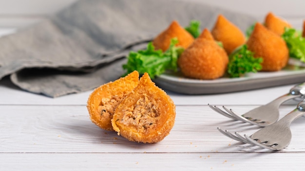 Chicken coxinha chicken Brazilian snacks