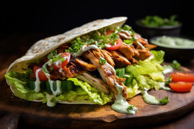 Chicken Doner served with Turkish style lettuce