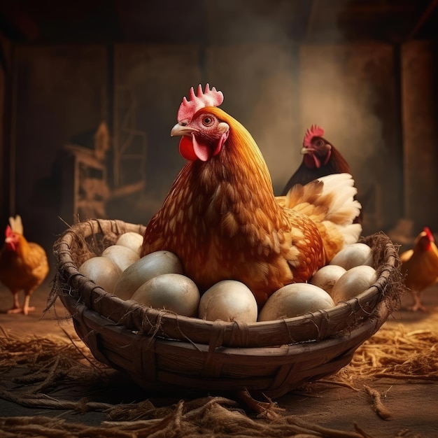 Chicken and egg basket