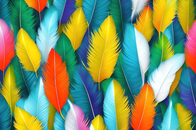 Chicken feathers in soft and blur style for the background abstract art