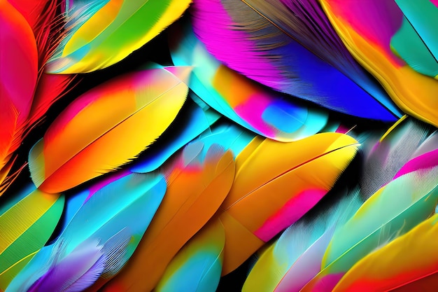 Chicken feathers in soft and blur style for the background abstract art