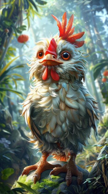 chicken illustration wallpaper