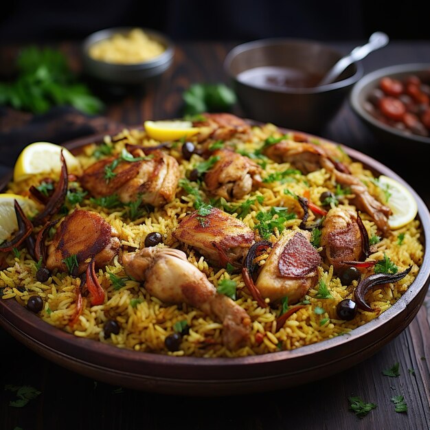 chicken Kabsa mixed rice dishes