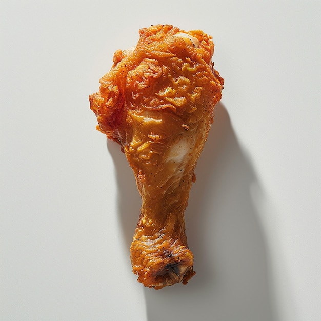 Photo a chicken leg is shown against a white background