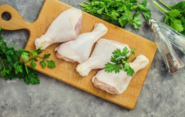 Chicken meat, selective focus. food and drink.