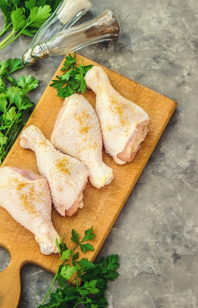 Chicken meat, selective focus. food and drink.