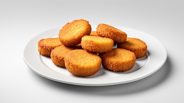 chicken nuggets isolated on white background