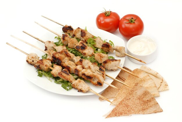 Photo chicken skewers shish tawook